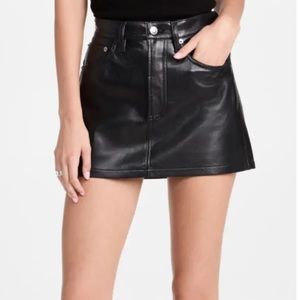 NWT Agolde Leather Miniskirt